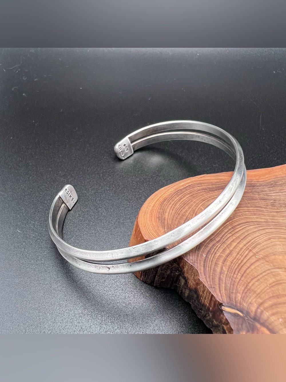 TAXCO Double Row Sterling Silver Cuff